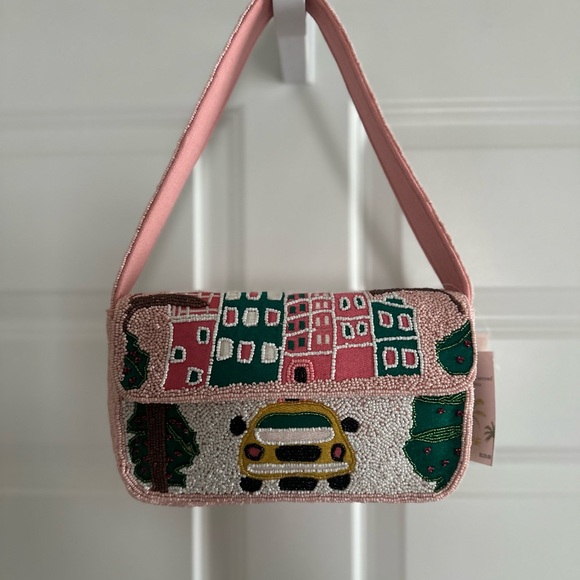 America & Beyond Handbags - Viral Pink Beaded Bag